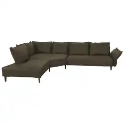 XXXLutz Ecksofa in Echtleder Dunkelgrün Angebot