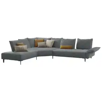 XXXLutz Ecksofa in Flachgewebe Schwarz, Weiß Angebot