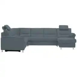 XXXLutz Wohnlandschaft in Mikrofaser Blaugrau Angebot