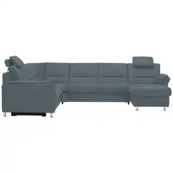 XXXLutz Wohnlandschaft in Mikrofaser Blaugrau Angebot