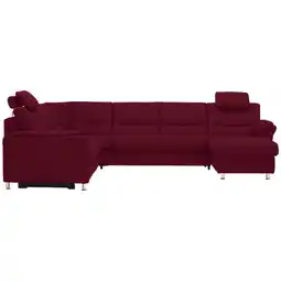XXXLutz Wohnlandschaft in Mikrofaser Weinrot Angebot