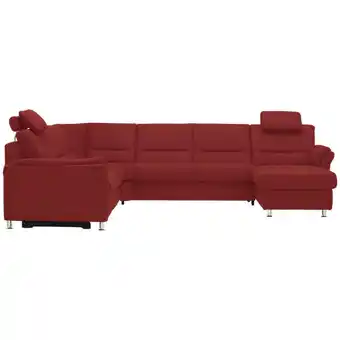 XXXLutz Wohnlandschaft in Mikrofaser Rot Angebot