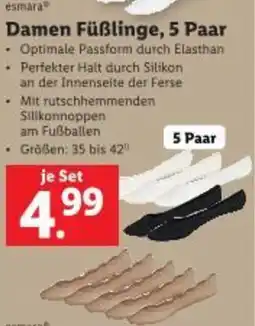 Lidl Damen Füßlinge Angebot