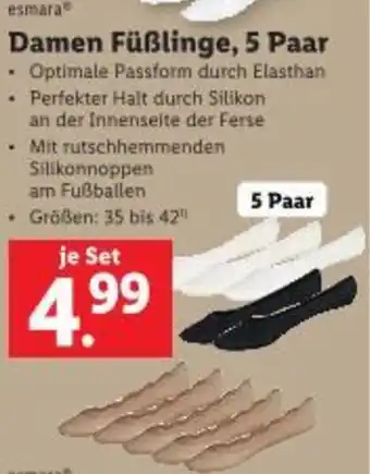 Lidl Damen Füßlinge Angebot