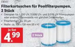 Lidl Filterkartuschen für Poolfilterpumpen Angebot
