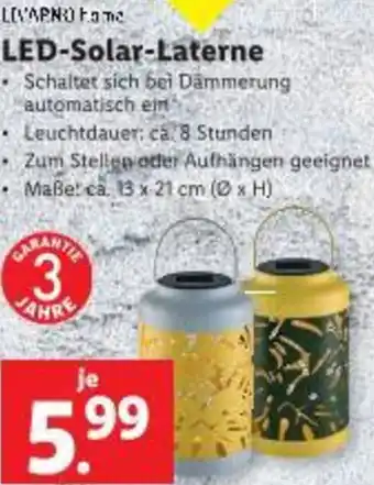 Lidl LED-Solar-Laterne Angebot