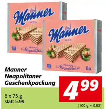 Strasser Markt Manner Neapolitaner Geschenkpackung 8x75 g Angebot
