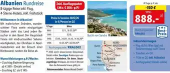 Lidl Albanien Rundreise Angebot