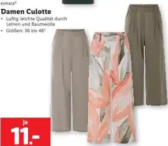 Lidl Damen Culotte Angebot