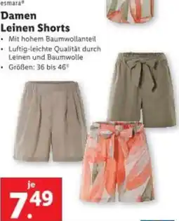 Lidl Damen Leinen Shorts Angebot