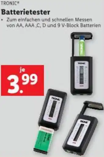 Lidl Batterietester Angebot