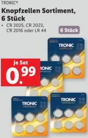 Lidl Knopfzellen Sortiment Angebot