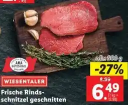 Lidl Frische Rinds- schnitzel geschnitten Angebot