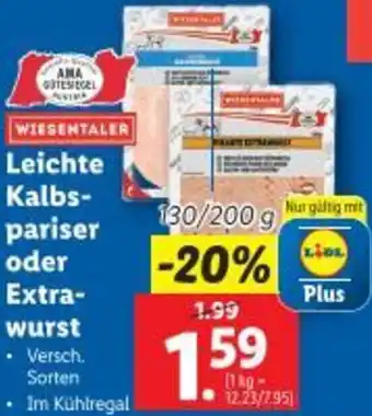 Lidl Leichte Kalbs- pariser oder Extra- wurst Angebot