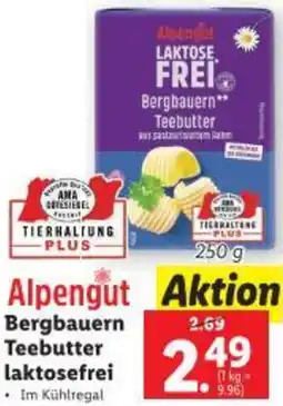 Lidl Bergbauern Teebutter laktosefrei Angebot