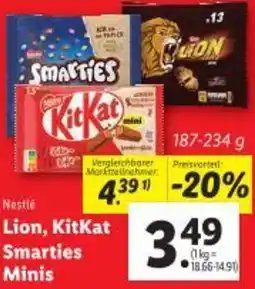 Lidl Lion, KitKat Smarties Minis Angebot