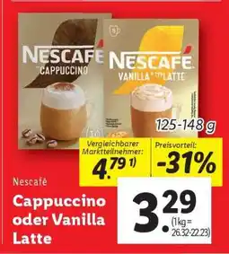 Lidl Nescafé Cappuccino oder Vanilla Latte Angebot