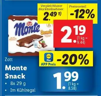 Lidl Monte Snack Angebot