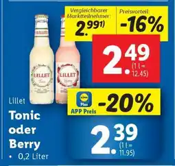 Lidl Lillet Tonic oder Berry Angebot