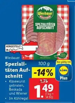 Lidl Wiesbauer Spezialitäten Aufschnitt Angebot