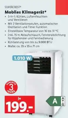 Lidl Mobiles Klimagerät Angebot