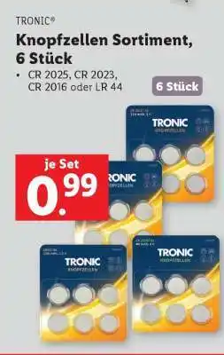 Lidl Knopfzellen Sortiment, 6 Stück Angebot