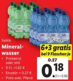 Lidl Mineral- wasser Angebot