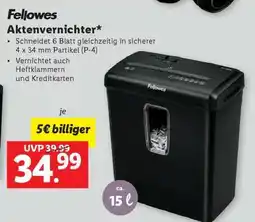 Lidl Fellowes Aktenvernichter Angebot