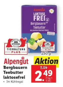 Lidl Alpengut Bergbauern Teebutter laktosefrei Angebot