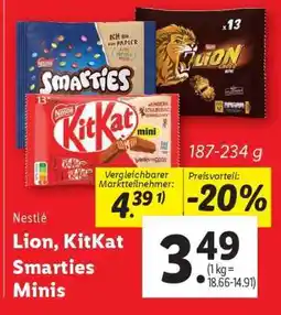 Lidl Nestlé Lion, KitKat Smarties Minis Angebot