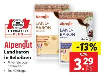 Lidl Alpengut Landbaron in Scheiben Angebot