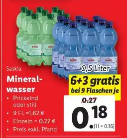 Lidl Saskia Mineralwasser Angebot