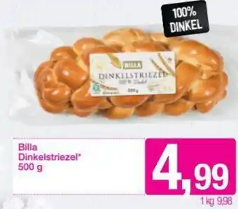 Sutterlüty Billa Dinkelstriezel 500g Angebot