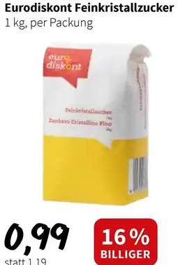 Der Grissemann Eurodiskont Feinkristallzucker Angebot
