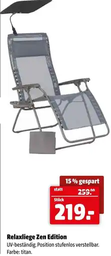 Der Grissemann Relaxliege Zen Edition Angebot
