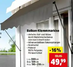 Thomas Philipps Balkon-Klemmmarkise Angebot