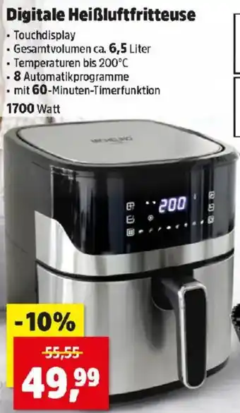 Thomas Philipps Digitale Heißluftfritteuse Angebot