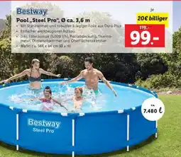 Lidl Pool „Steel Pro“, Ø ca. 3,6 m Angebot