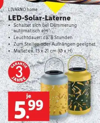 Lidl LIVARNO home LED-Solar-Laterne Angebot