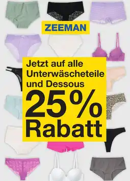 Zeeman Jetzt auf alle Unterwäscheteile und Dessous Angebot