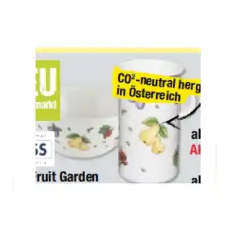 Maximarkt Krug Fruit Garden oder Obst und Salatschüssel Fruit Garden Maximarkt Angebot