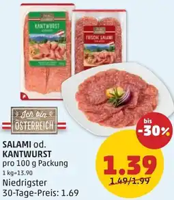 PENNY Salami od. kantwurst Angebot