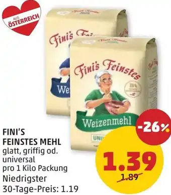 PENNY Feinstes mehl Angebot