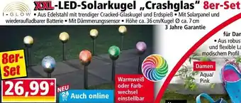 Norma LED-Solarkugel Crashglas Angebot