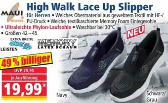 Norma High Walk Lace Up Slipper Angebot