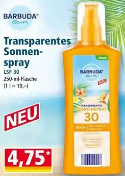 Norma Transparentes Sonnen- spray Angebot