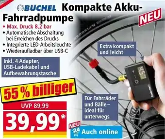 Norma Kompakte Akku- Fahrradpumpe Angebot