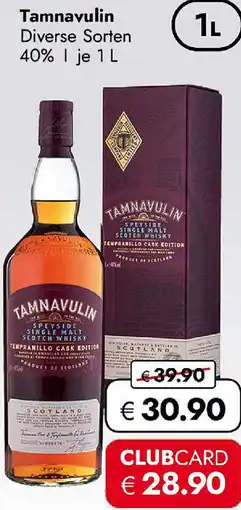 Travel FREE Tamnavulin Angebot