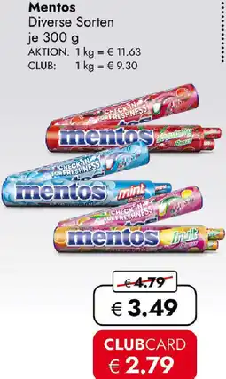 Travel FREE Mentos Angebot