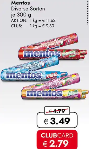 Travel FREE Mentos Angebot